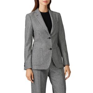 Officine Generale Women's FR40 US 8 Italian 100% Wool Vanessa Houndstooth Blazer